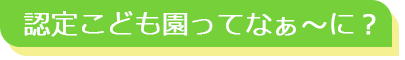 認定こども園ってなぁ～に？